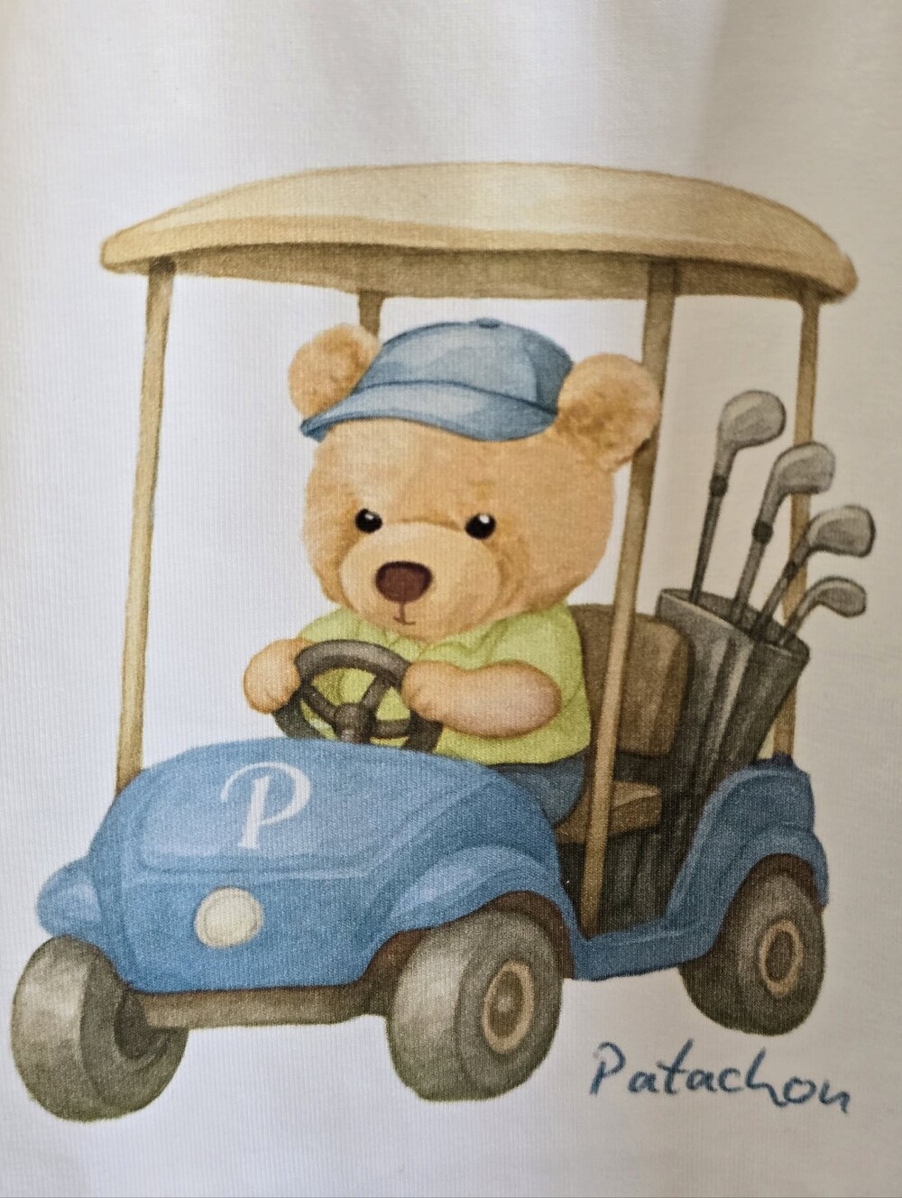 NWT Patachou 4T Boy Teddy Bear Golf Cart Graphic Tee European Luxury Designer - Picture 7 of 14